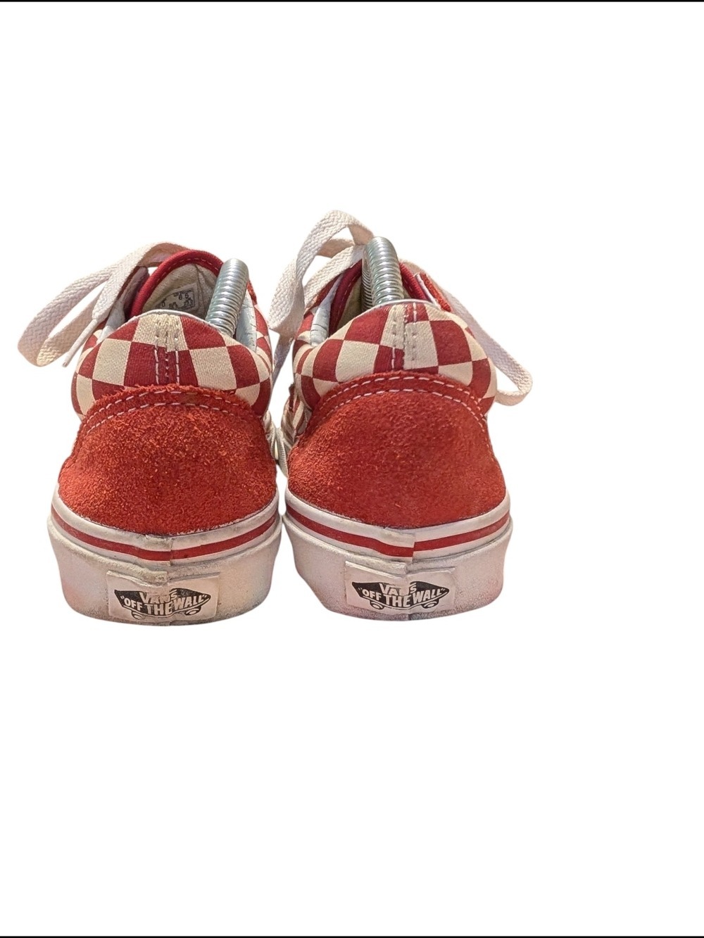 Vans Checkerboard Low-Top Sneakers - Red & Cream - Picture 6 of 11